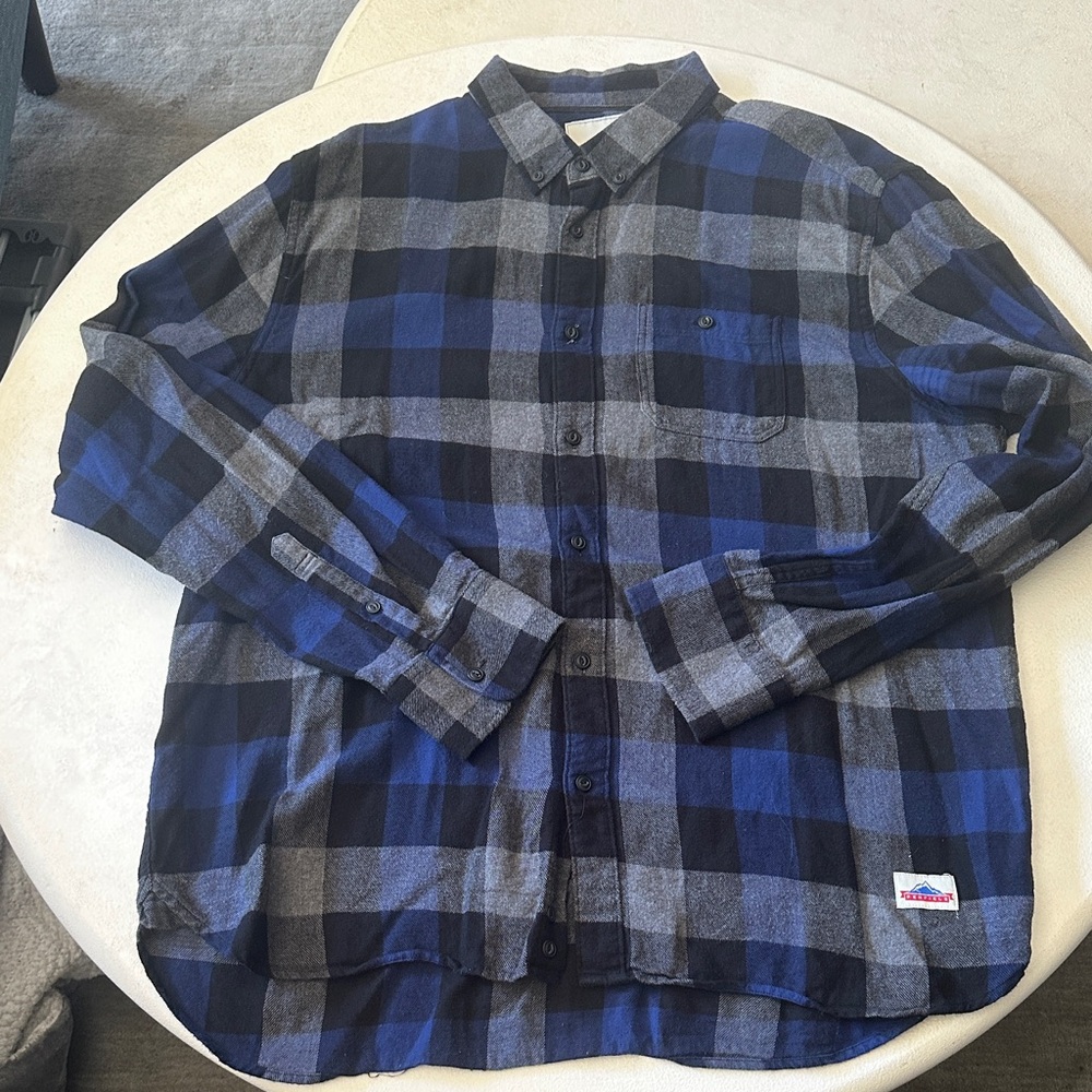 Penfield Blue and Black Checkered Men's Shirt